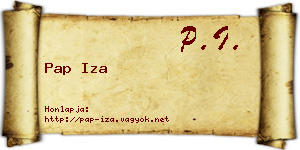 Pap Iza névjegykártya