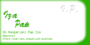 iza pap business card